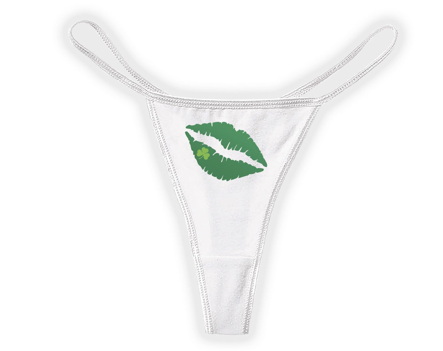 Sexy St Patrick's Day Green Kiss Thong