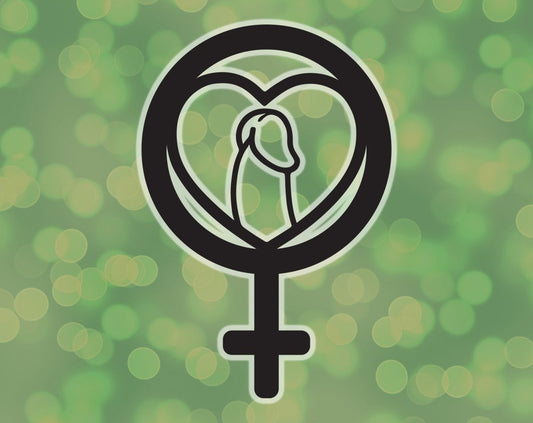 Dick Heart Female Decal