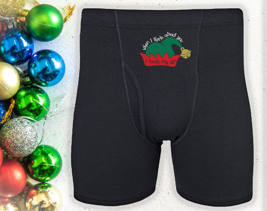 When I think about You I Touch My Elf Men's Boxer Briefs