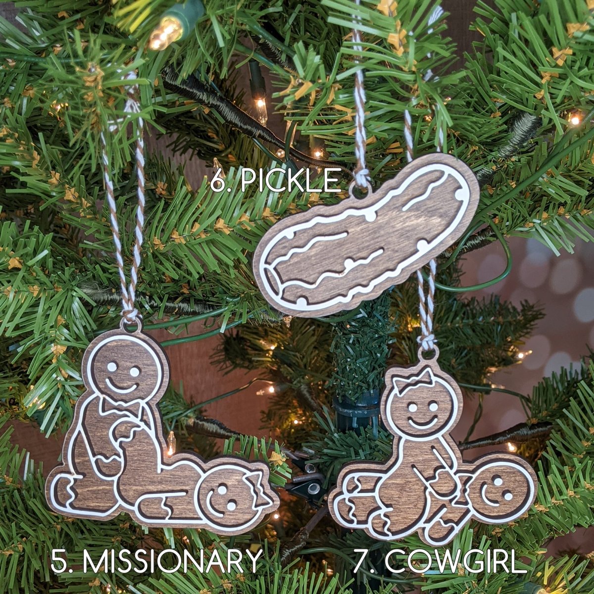 Naughty Gingerbread Ornaments