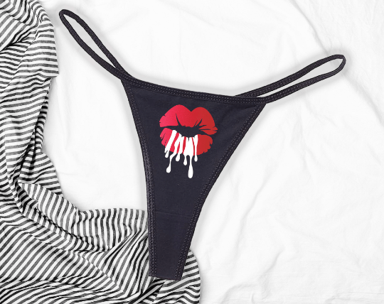 Pucker Up Black Thong | Naughty Panties | Slutty Sexy Underwear | Ling Wicked Boutique Pucker Up Black Thong | Naughty Panties | Slutty Sexy Underwear | Ling Wicked Boutique