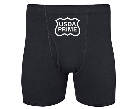 USDA Prime Men's Boxer Briefs | Meat Steak Inspired Underwear | Sexy Sausage Underpants