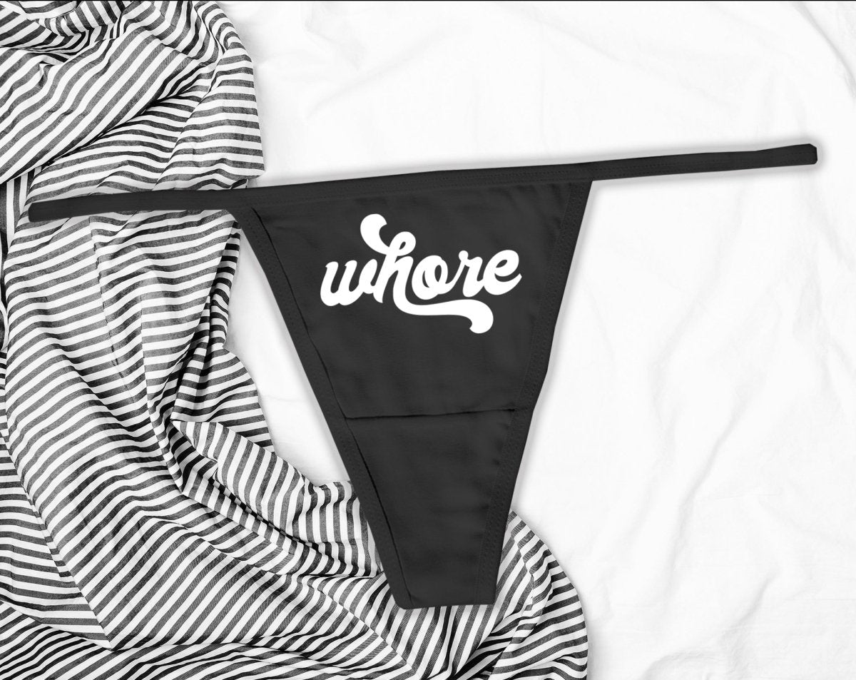 Whore Thong, Naughty Panties, Funny Panties, Funny Thong, Naughty Thong, Bachelorette Party, Panty Party, Bridal Shower, Slut Panties