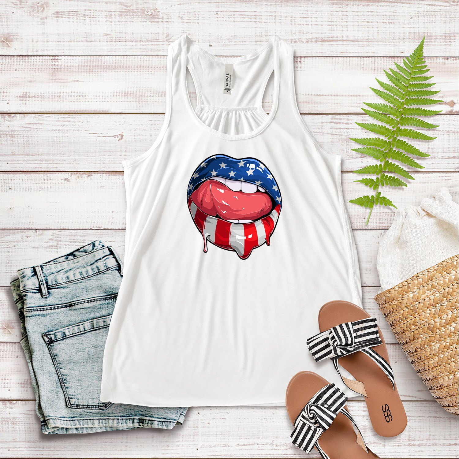 Patriotic Kiss Tank