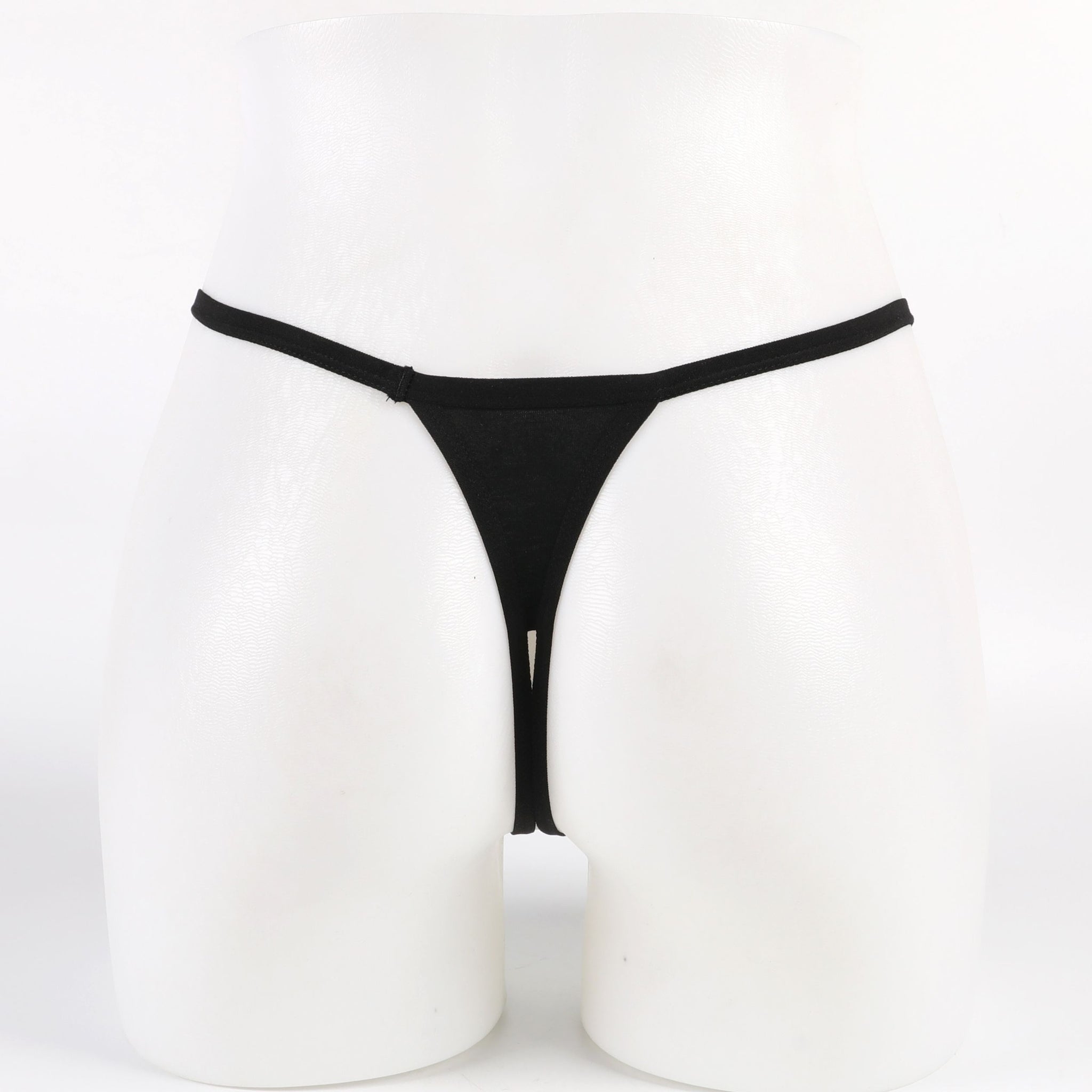 Black thong on a white background
