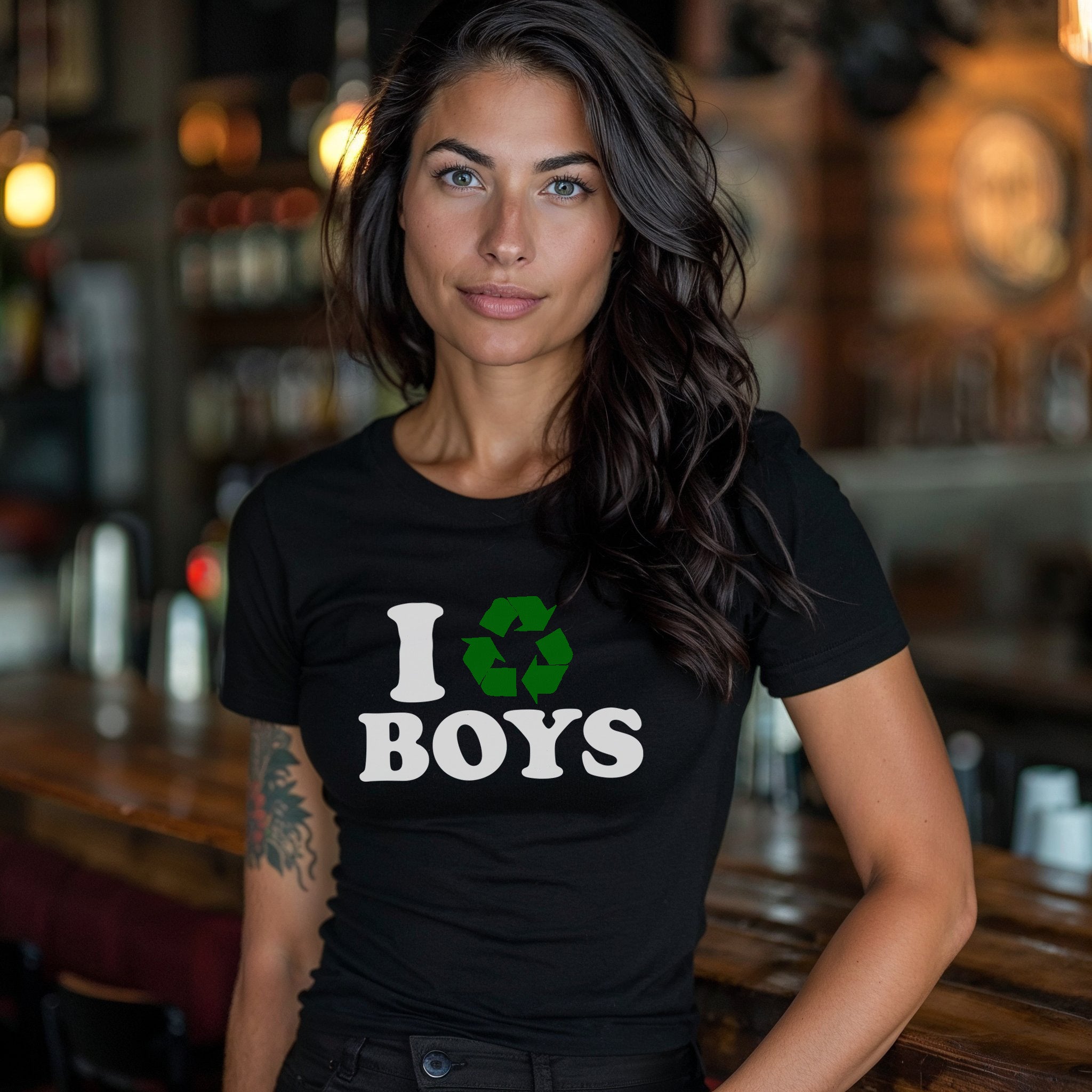 I Recycle Boys Womens Slim Fit T-shirt