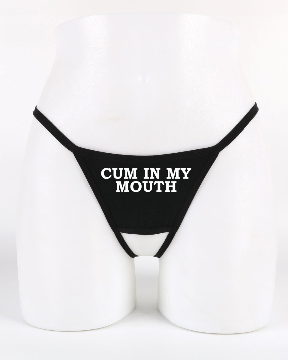 Cum In My Mouth Crotchless Thong