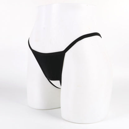 Black thong on a white background