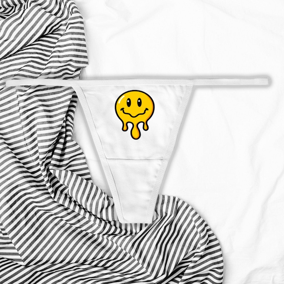 Dripping Emoji Face Thong