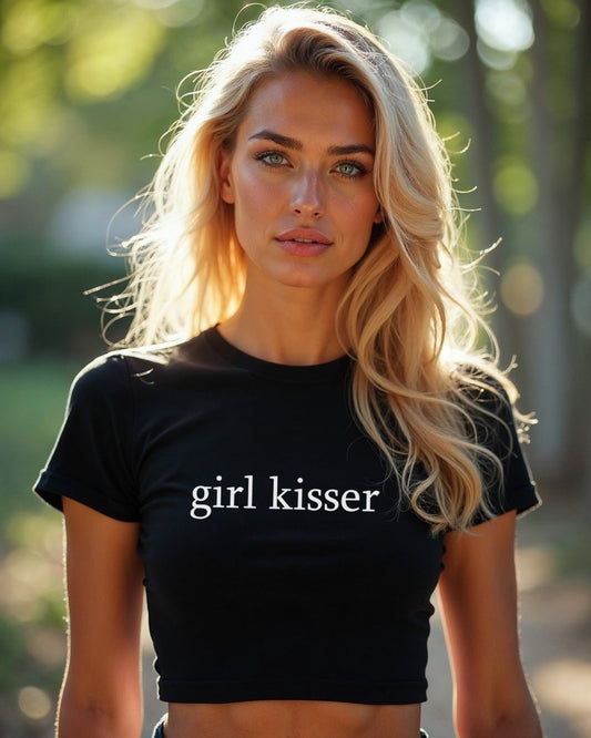 Girl Kisser Crop – Queer Pride Lesbian Flirty Crop Top
