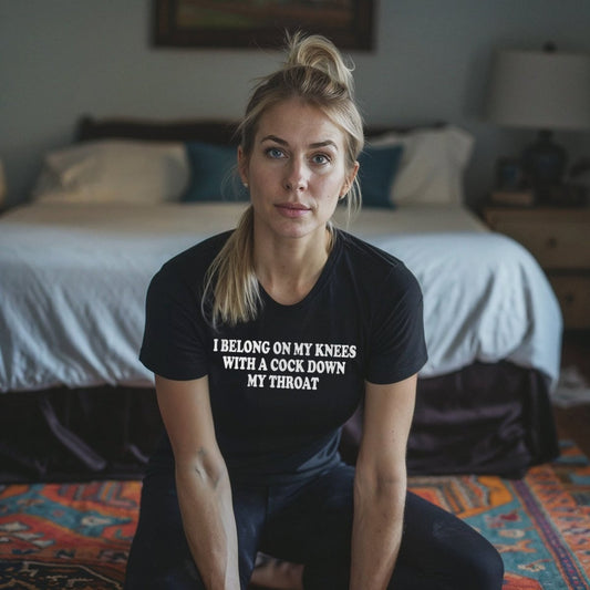 I Belong On My Knees Womens Slim Fit T-shirt