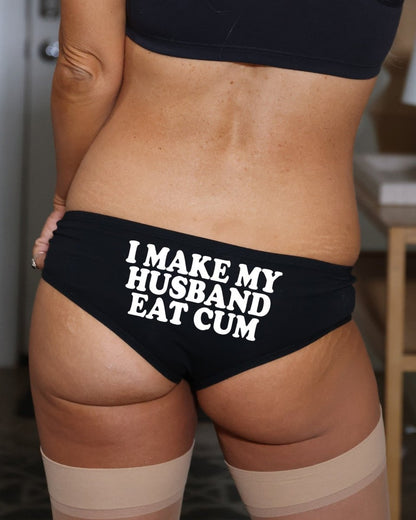 I Make My Husband Eat Cum Panties