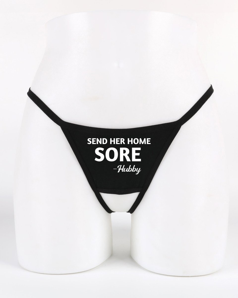 Send Her Home Sore Crotchless Thong