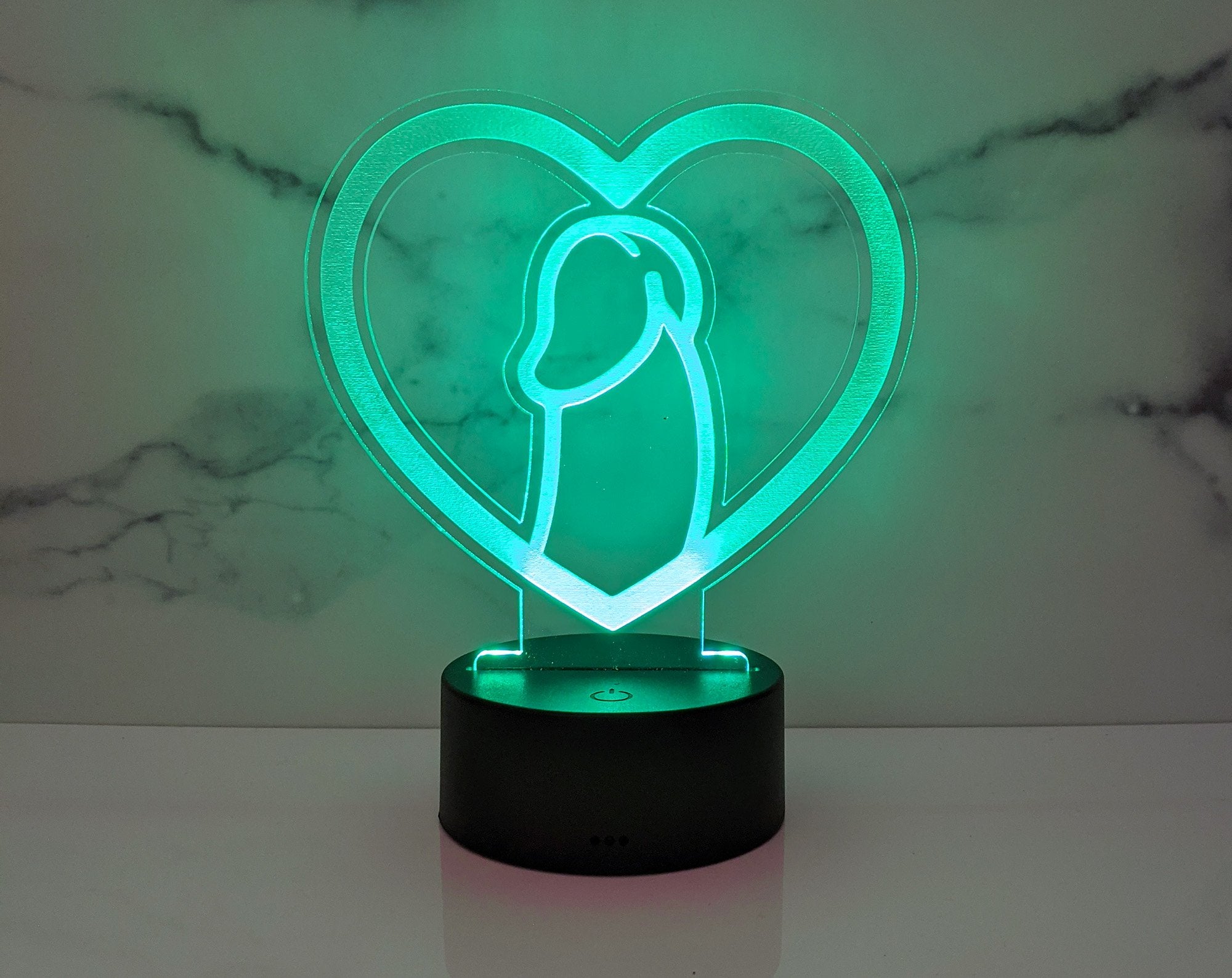 Penis Heart LED Light