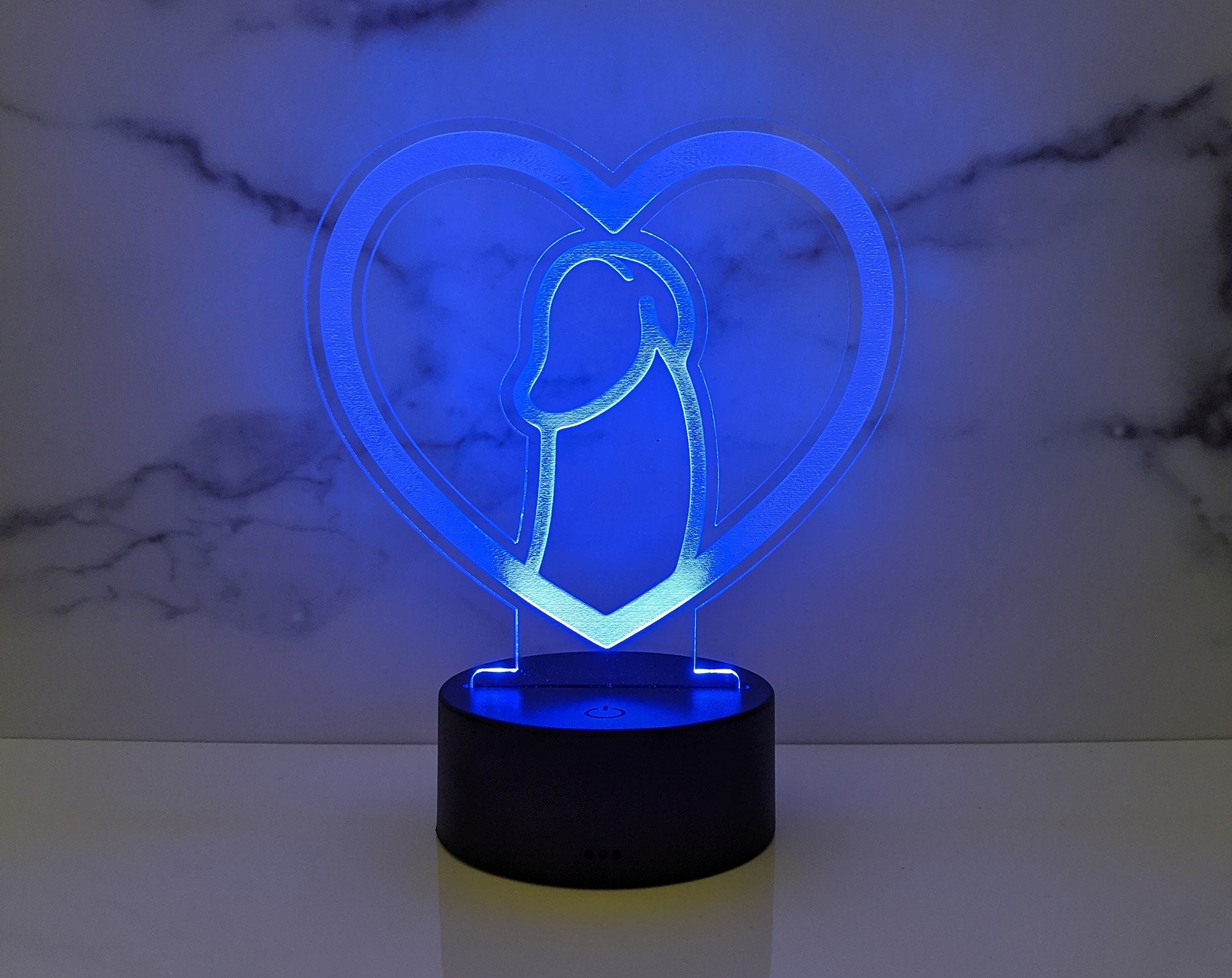 Penis Heart LED Light