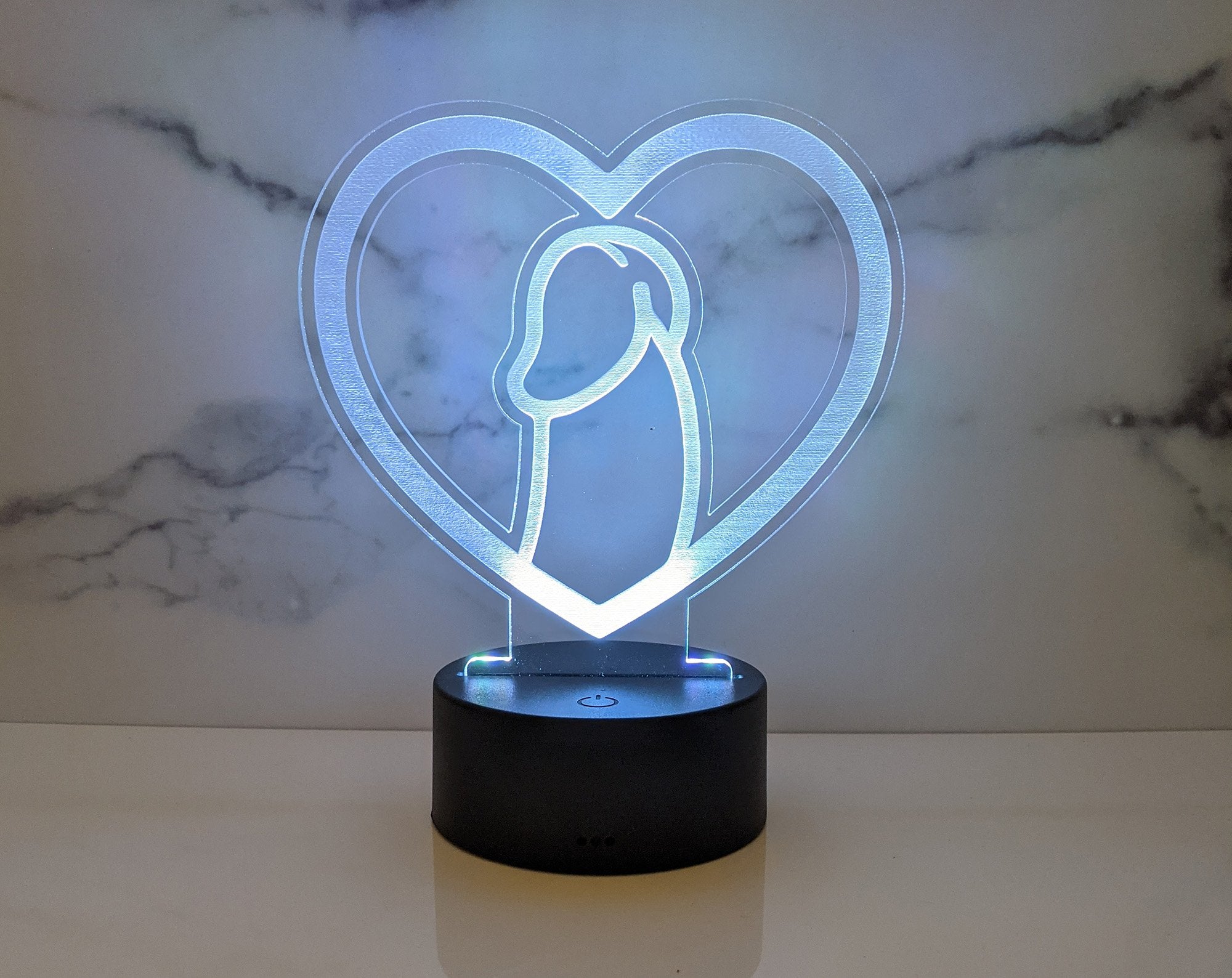 Penis Heart LED Light