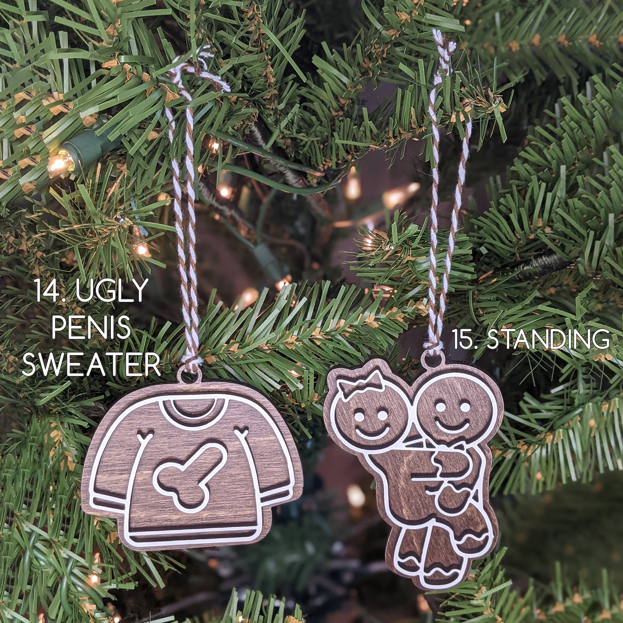 Naughty Gingerbread Ornaments