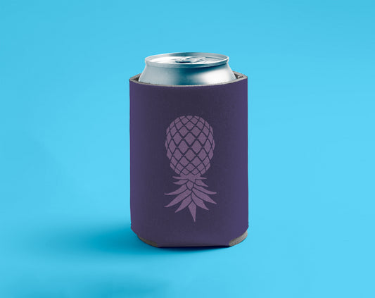 Purple Upside Down Pineapple Can Cooler