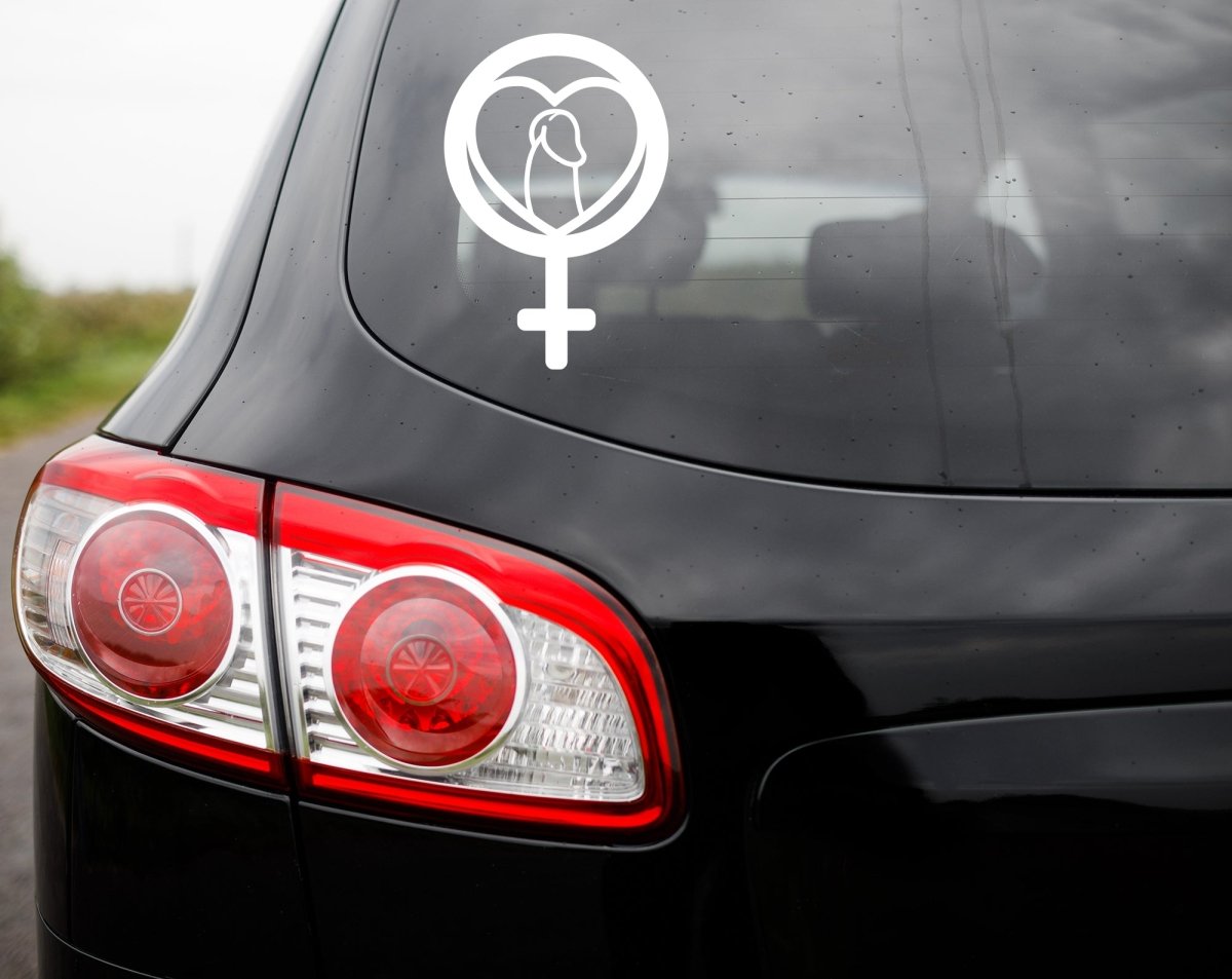 Dick Heart Female Decal