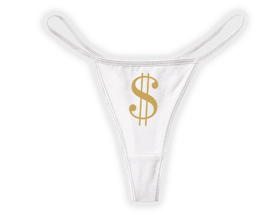 Dollar Sign Thong, Gold Digger Panties, Spoiled Wife Sexy Underwear, Sugar Daddy Lingerie