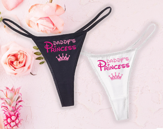 Daddy’s Princess thong panties – DDLG daddy kink lingerie