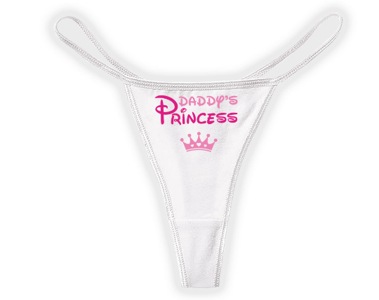 Daddy's Princess Black Thong | Naughty Panties | Disney Inspired Sexy Underwear | Lingerie