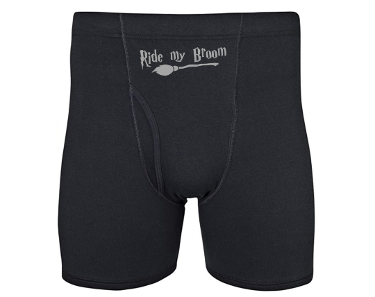 Ride My Broom Men's Boxer Briefs, Harry Potter Inspired Underwear