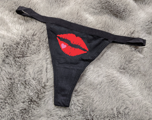 Sexy Valentine's Day Red Lips Thong