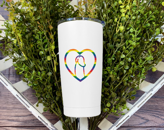 Penis Heart Decal, Love Dick Sticker, LGBTQ Decal, Pride Sticke