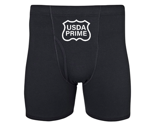 USDA Prime Men's Boxer Briefs | Meat Steak Inspired Underwear | Sexy Sausage Underpants