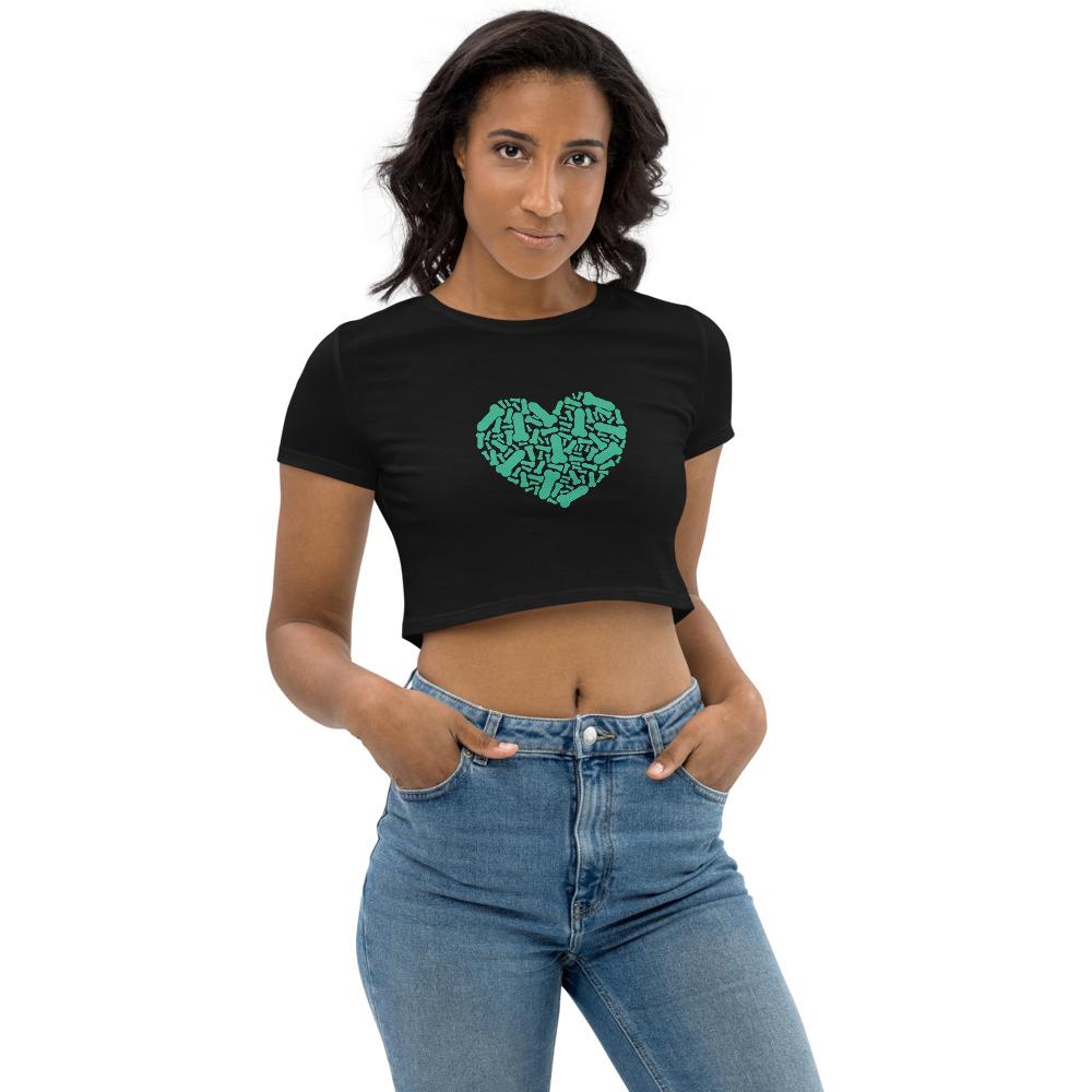 Penis Heart Organic Crop Top