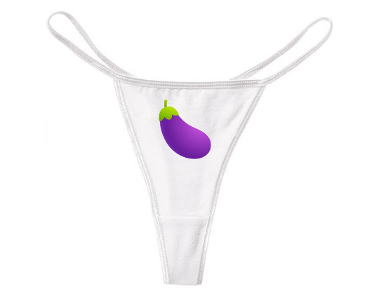Eggplant Emoji Thong