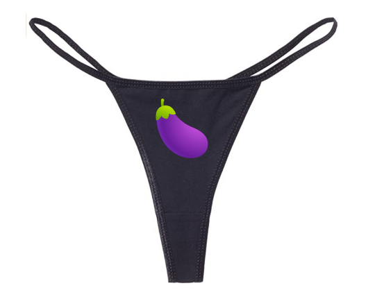 Eggplant Emoji Thong