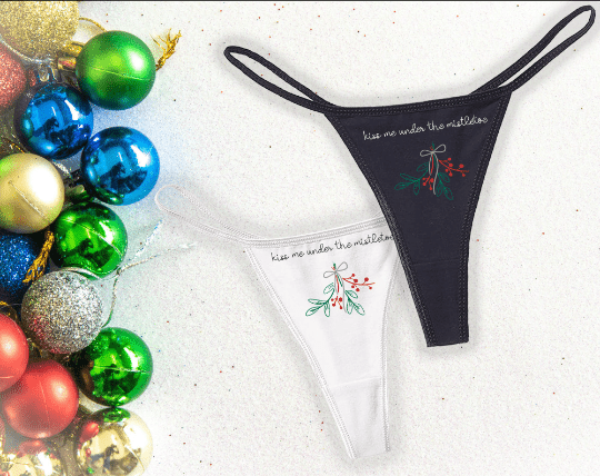 Kiss Me Under The Mistletoe Thong