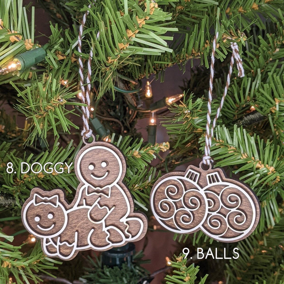 Naughty Gingerbread Ornaments