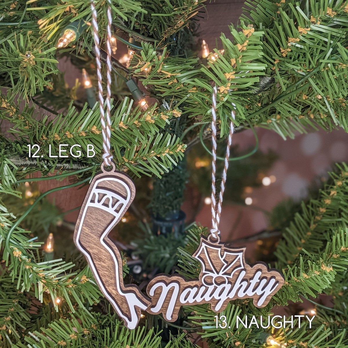 Naughty Gingerbread Ornaments
