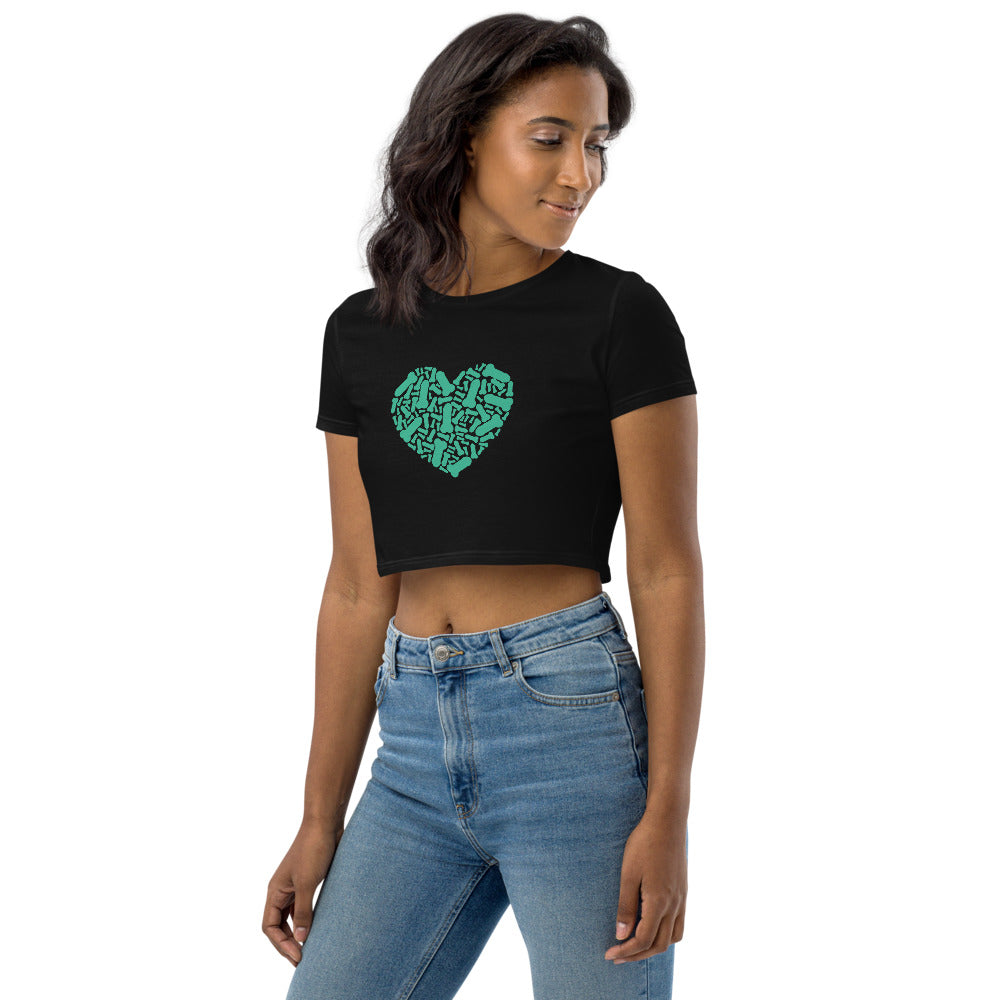 Penis Heart Organic Crop Top