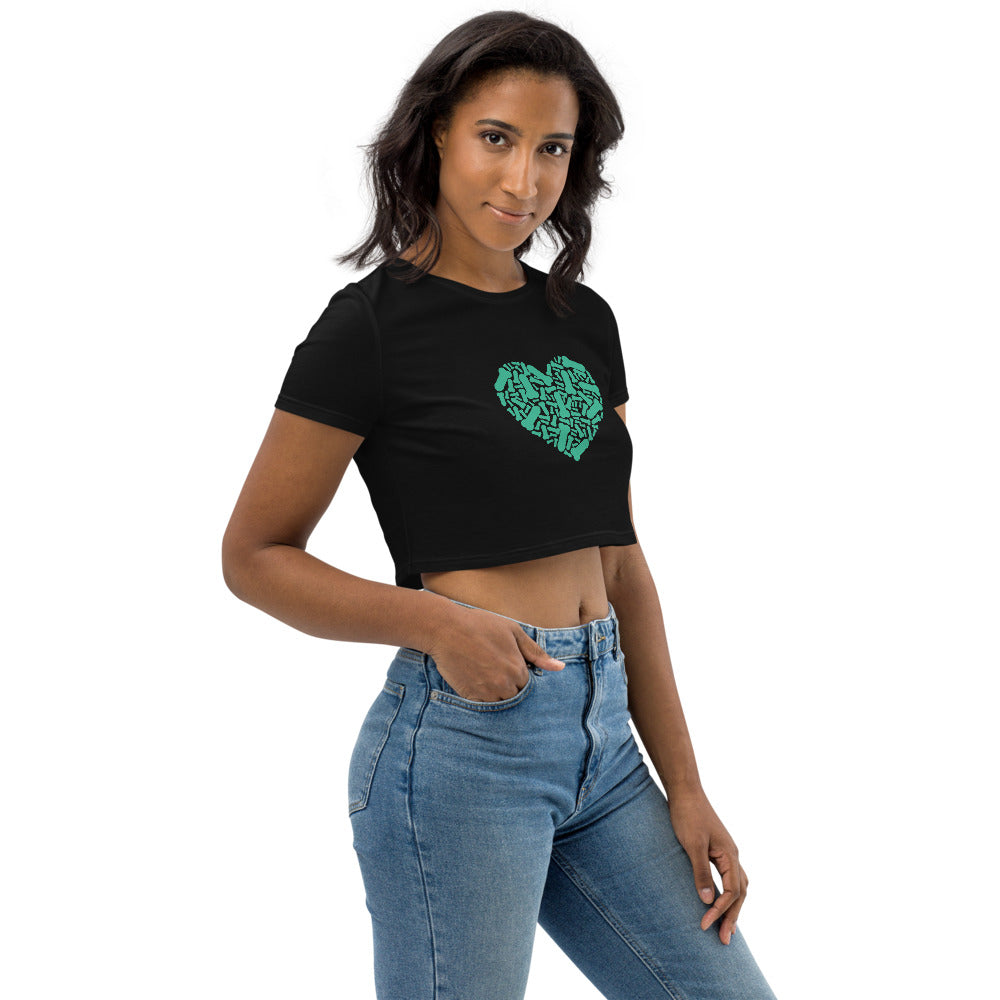 Penis Heart Organic Crop Top