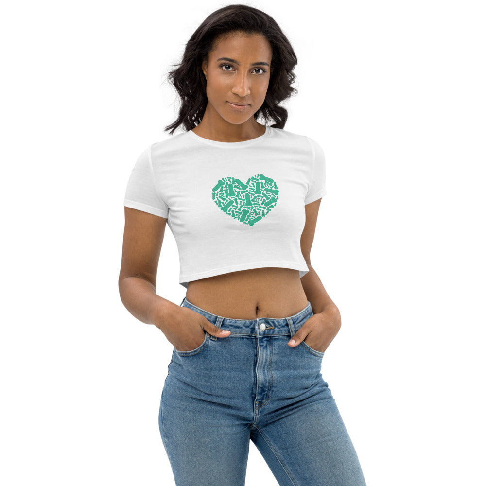 Penis Heart Organic Crop Top