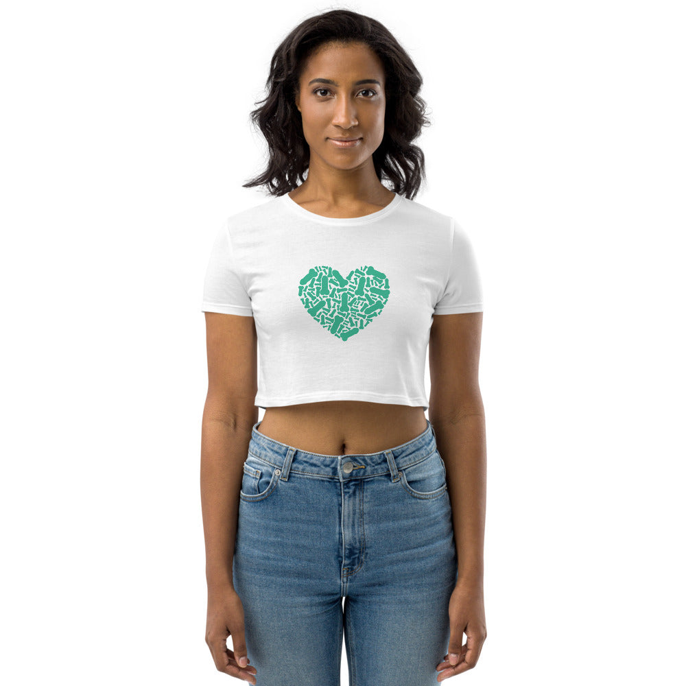 Penis Heart Organic Crop Top