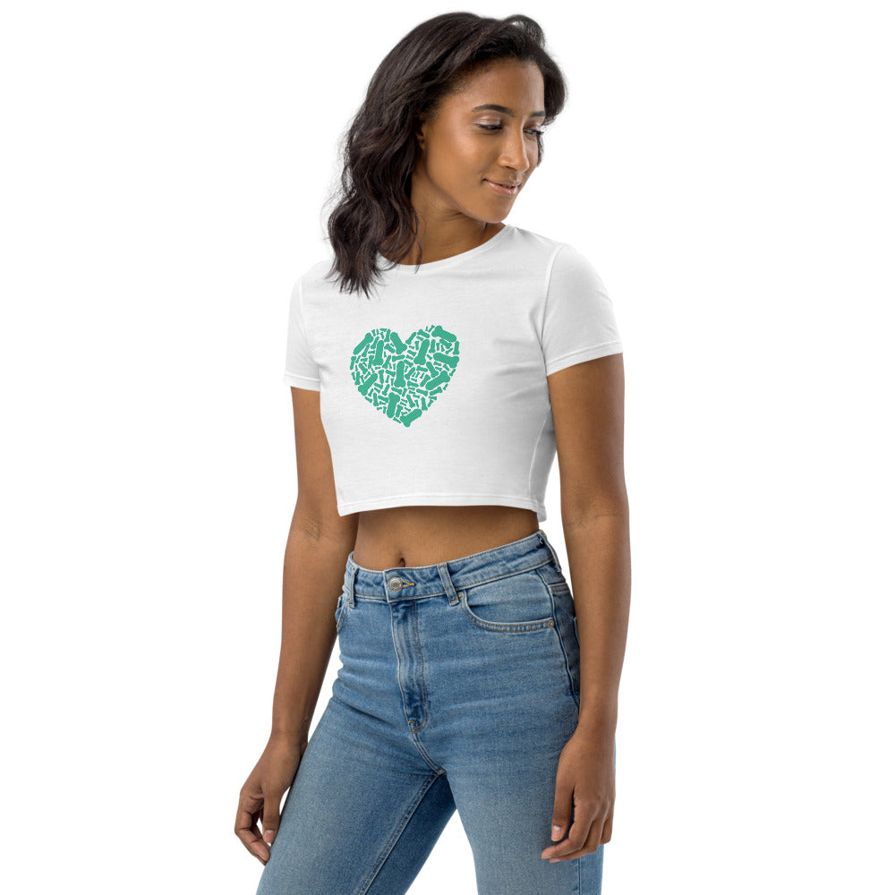 Penis Heart Organic Crop Top