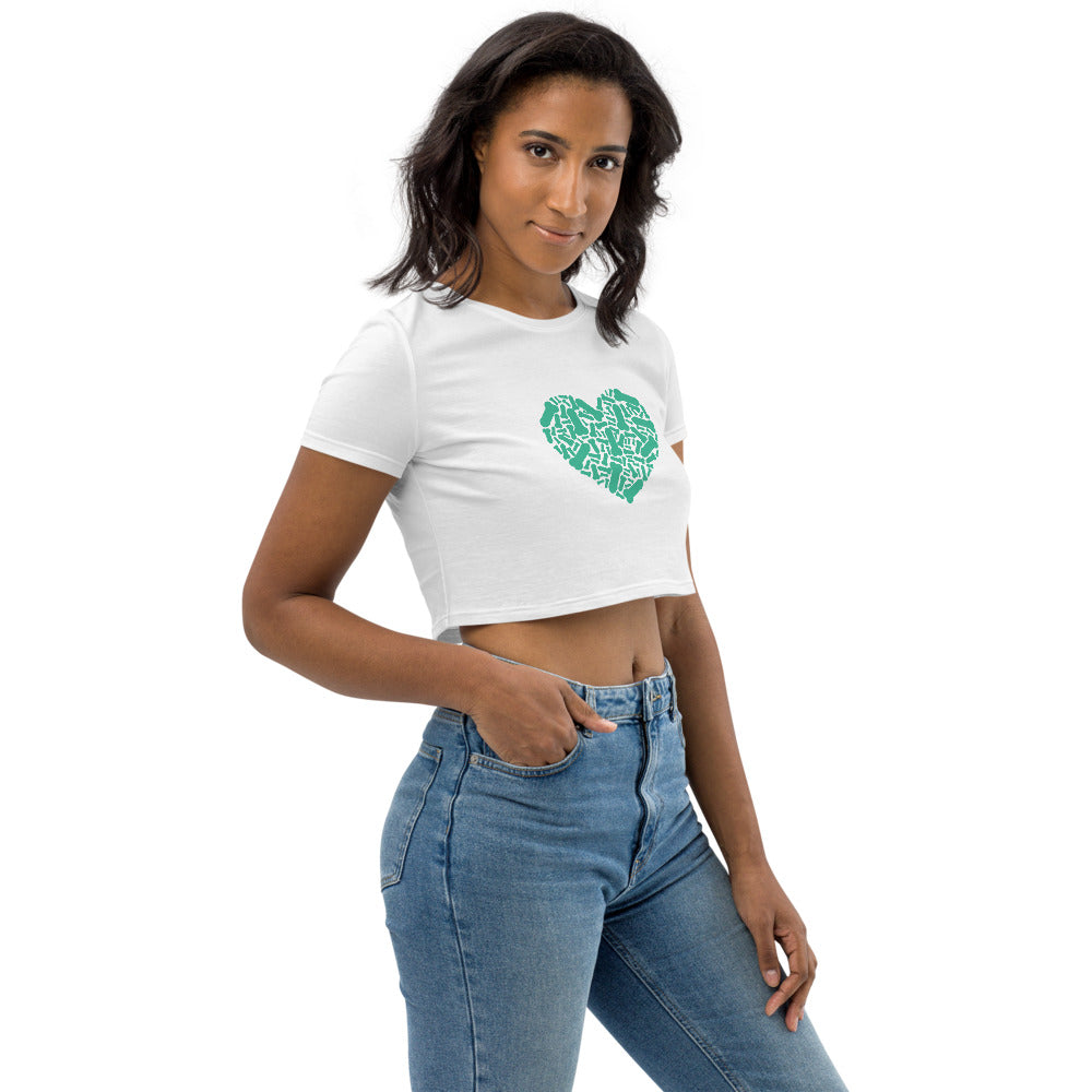 Penis Heart Organic Crop Top