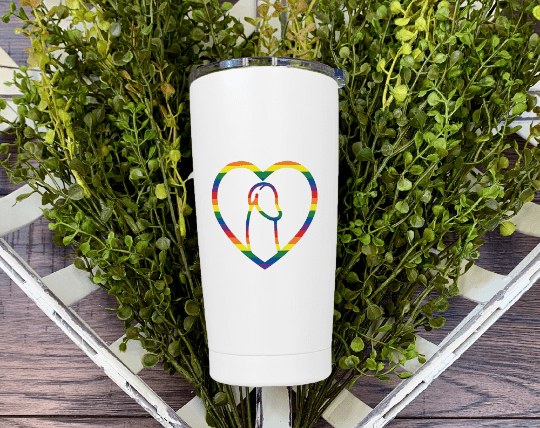 Penis Heart Decal, Love Dick Sticker, LGBTQ Decal, Pride Sticke