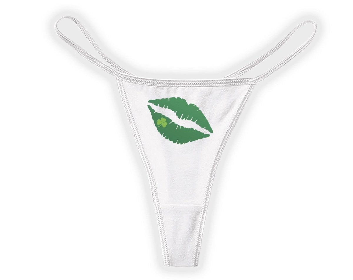 Sexy St Patrick's Day Green Kiss Thong