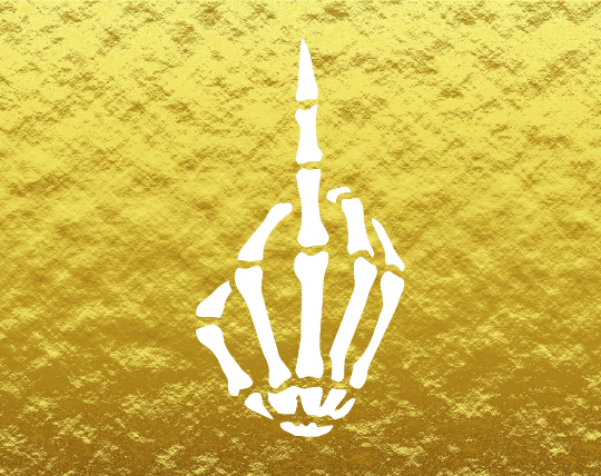Skeleton Middle Finger Decal | Car Decal | Tumbler sticker | Fuck You Sticker