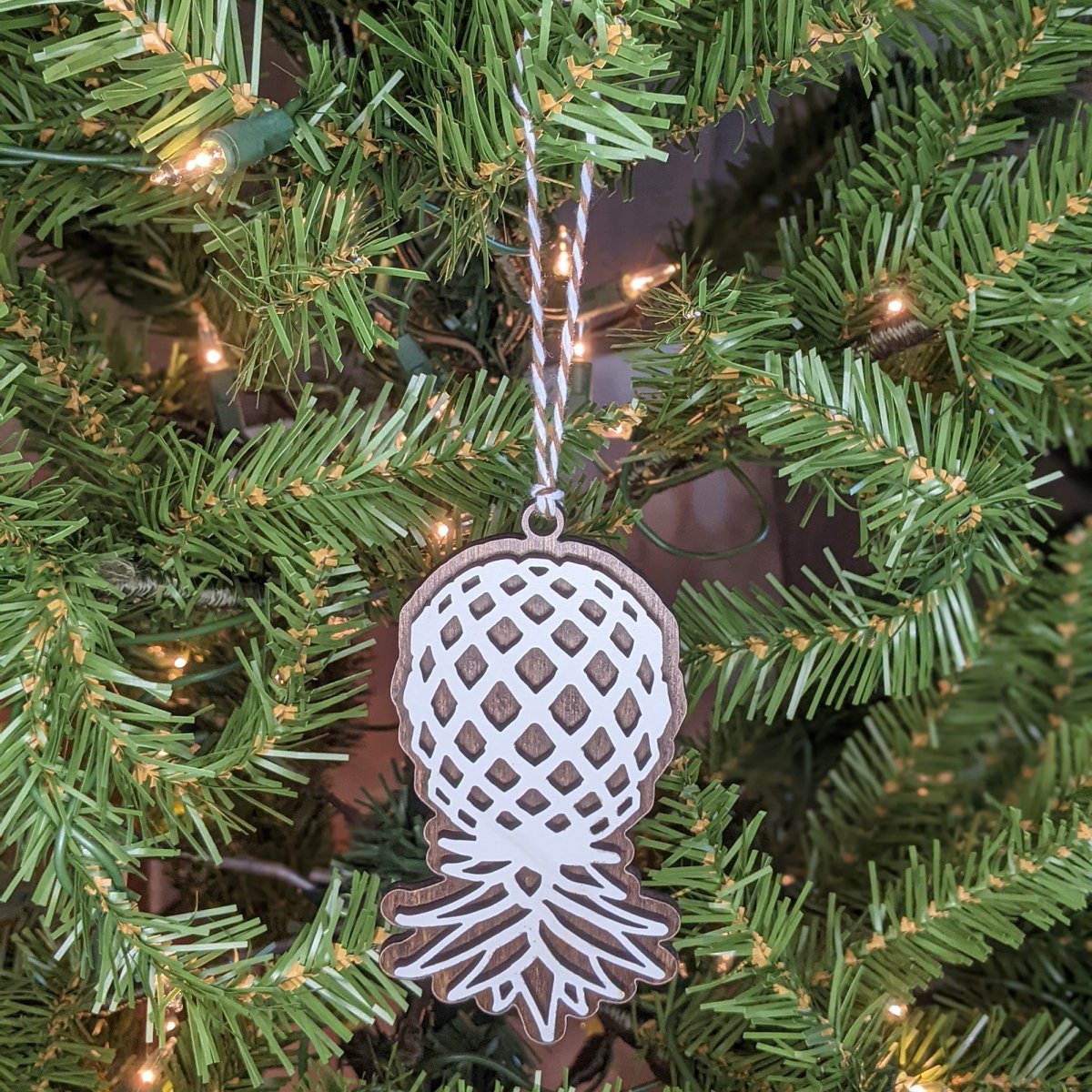 Upsidedown Pineapple Christmas Ornament